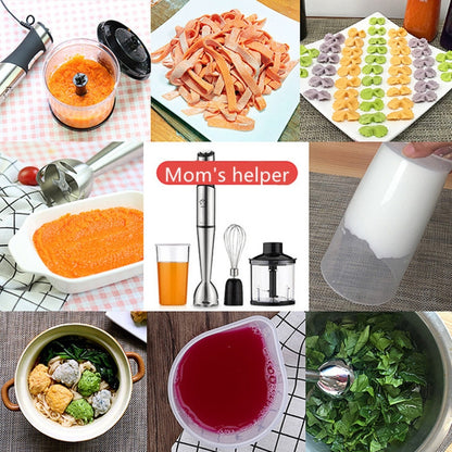 Multifunctional Food Processor Handheld Blender Detachable Magic Stick 5-speed Variable Speed Stainless Steel Cooking Stick, CN Plug(Black) by bashfashion