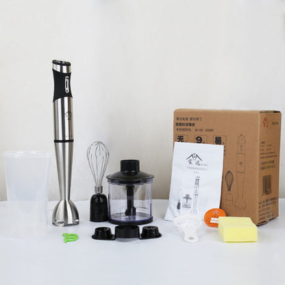 Multifunctional Food Processor Handheld Blender Detachable Magic Stick 5-speed Variable Speed Stainless Steel Cooking Stick, CN Plug(Black) by bashfashion