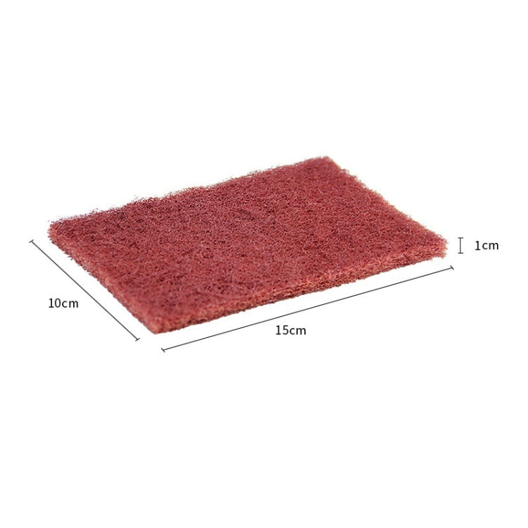 Nylon Emery Scouring Pad Stainless Steel Rust Polishing Kitchen Dish Cleaning Rag, Size:9 cm x 20 m(Red Brown) by bashfashion