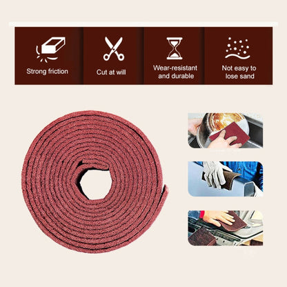 Nylon Emery Scouring Pad Stainless Steel Rust Polishing Kitchen Dish Cleaning Rag, Size:9 cm x 20 m(Red Brown) by bashfashion