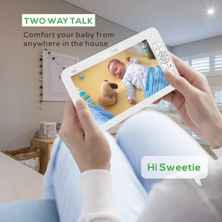 SM70 7-inch 720 x 1080P Wireless Baby Monitor Camera Temperature Monitor 2 Way Audio US Plug by bashfashion