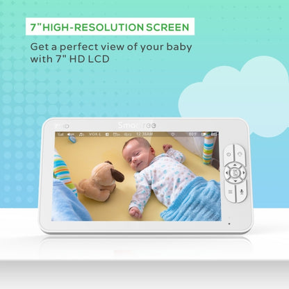 SM70 7-inch 720 x 1080P Wireless Baby Monitor Camera Temperature Monitor 2 Way Audio UK Plug by bashfashion