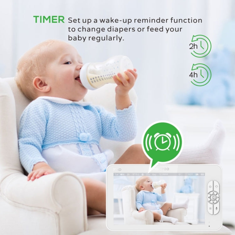 SM70 7-inch 720 x 1080P Wireless Baby Monitor Camera Temperature Monitor 2 Way Audio UK Plug by bashfashion