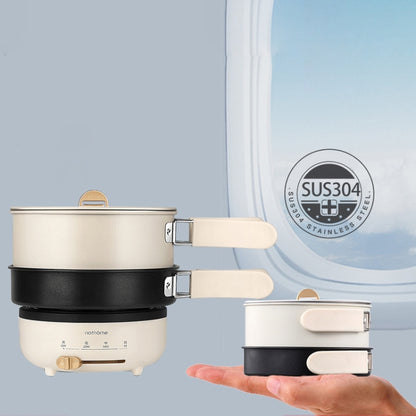 Nathome NDG01 Traveling Multi-purpose Split Folding Frying Pan Household Electric Cooker, Chinese Plug(Blue) by bashfashion