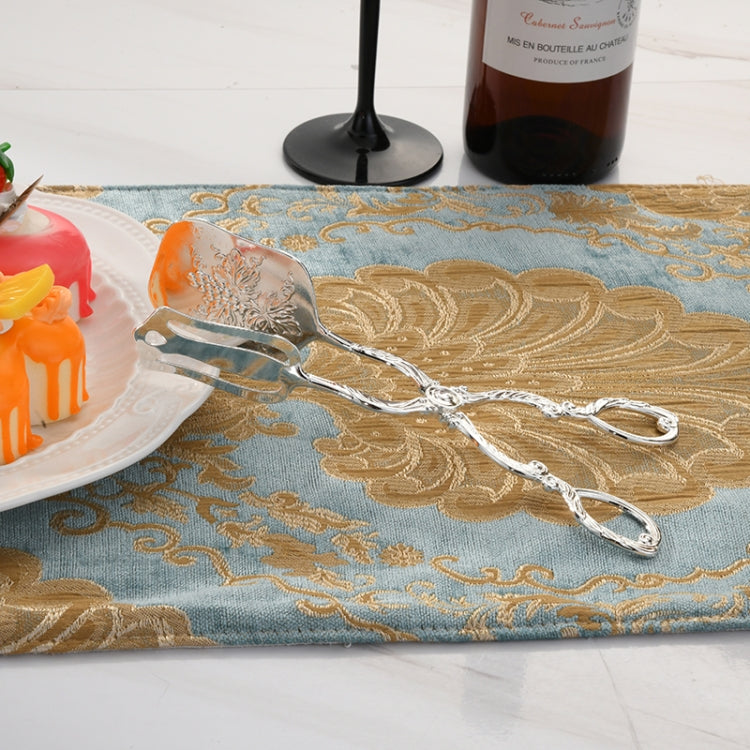 Retro Zinc Alloy Cutlery Cake Fruit Dessert Salad Clip(Square Head Silver Clip) by bashfashion