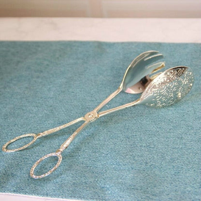 Retro Zinc Alloy Cutlery Cake Fruit Dessert Salad Clip(Round Head Silver Clip) by bashfashion