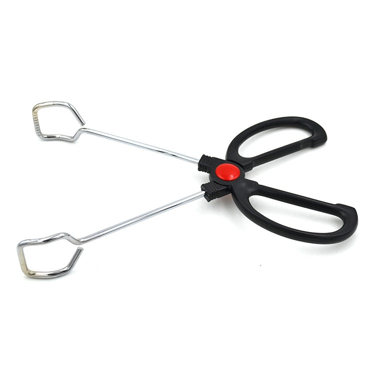 Stainless Steel Plastic Handle Barbecue Tongs Food Clip Barbecue Tools, Model number:9 Inch by bashfashion
