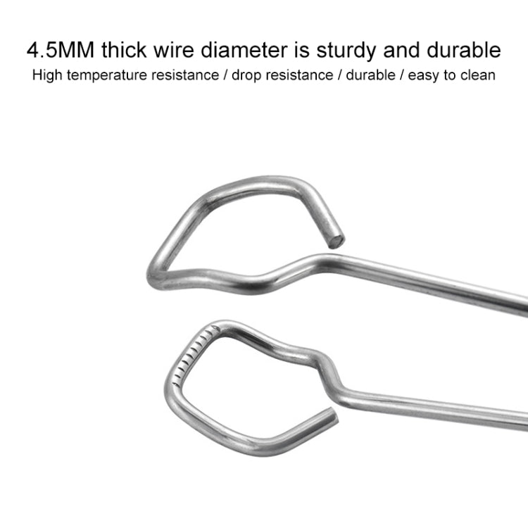 Stainless Steel Plastic Handle Barbecue Tongs Food Clip Barbecue Tools, Model number:9 Inch by bashfashion