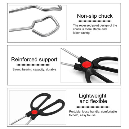 Stainless Steel Plastic Handle Barbecue Tongs Food Clip Barbecue Tools, Model number:9 Inch by bashfashion