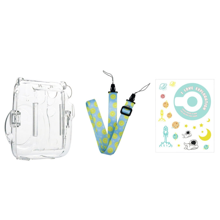 For Fujifilm Instax Mini 11 5sets Storage Case + Shoulder Strap + Sticker 3 In 1 Set(Set 5) by bashfashion