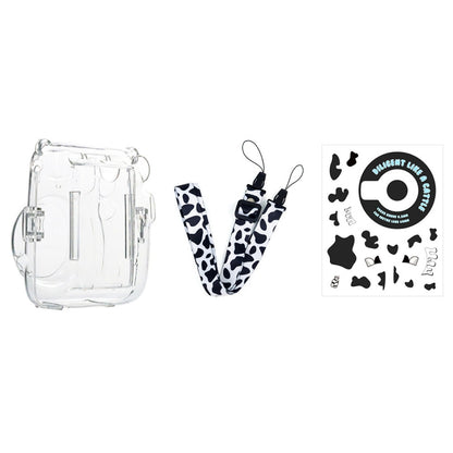 For Fujifilm Instax Mini 11 5sets Storage Case + Shoulder Strap + Sticker 3 In 1 Set(Set 7) by bashfashion