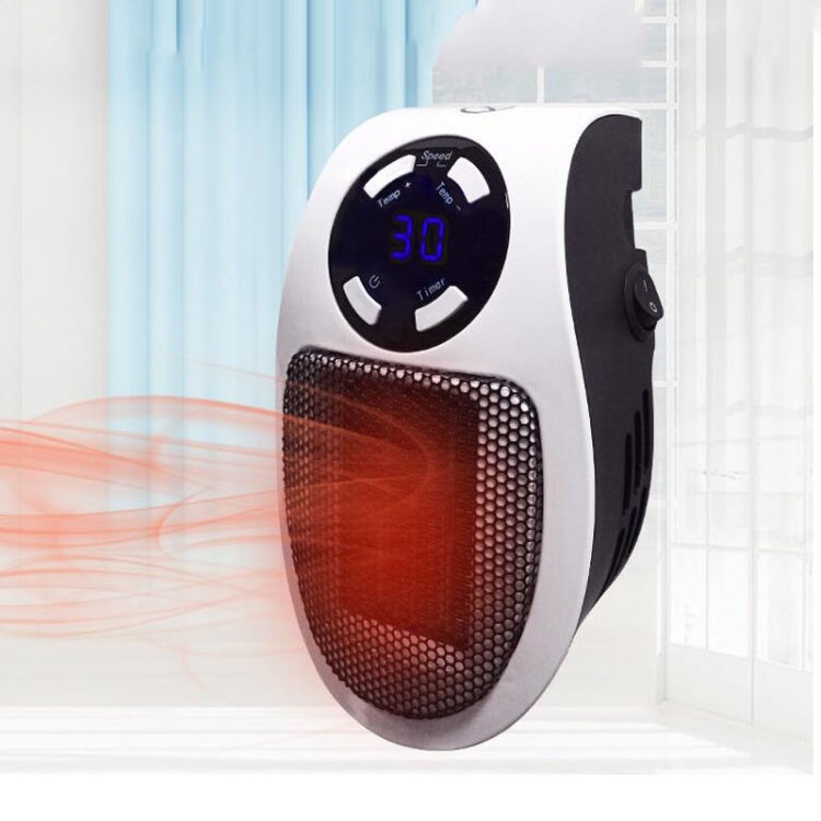 Mini Heater Home Desktop Office Multifunctional Heater, Style:With Remote Control, Plug Type:US 110v(White) by bashfashion