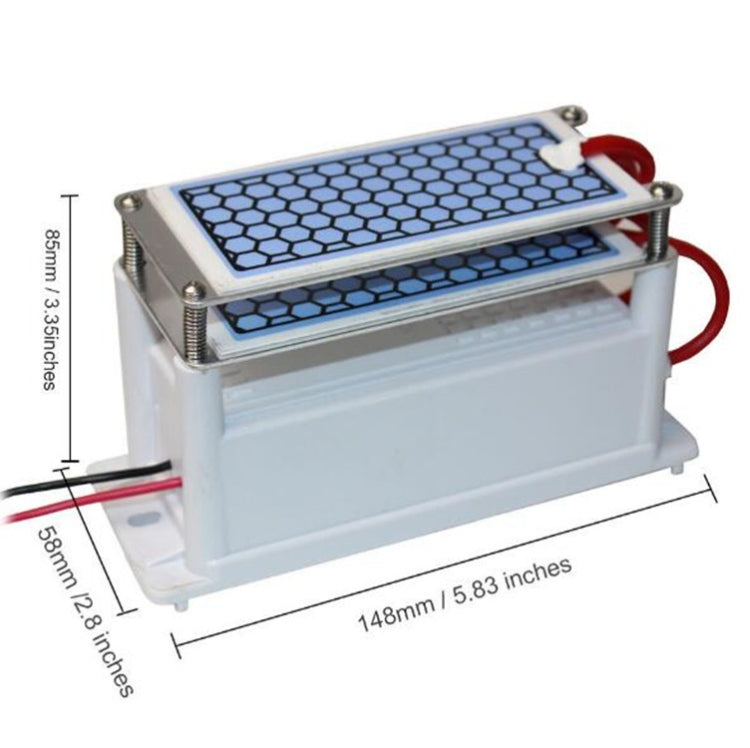 Portable Ceramic Ozone Generator Two Sheets Air Purifier Sterilizing Active Oxygen Purifier(220V 10G) by bashfashion