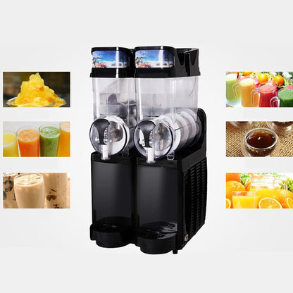 Single Cylinder Snow Melting Machine Large Capacity Smoothie Machine Milk Tea Shop Desktop Slush Fruit Juice Machine, Plug Standard:US Plug(Black) by bashfashion