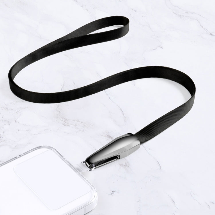 Power Vehicle Mobile Phone Anti-lost Lanyard With Patch,Style: Hanging Neck Model(Black) by bashfashion