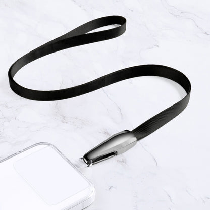 Power Vehicle Mobile Phone Anti-lost Lanyard With Patch,Style: Hanging Neck Model(Black) by bashfashion