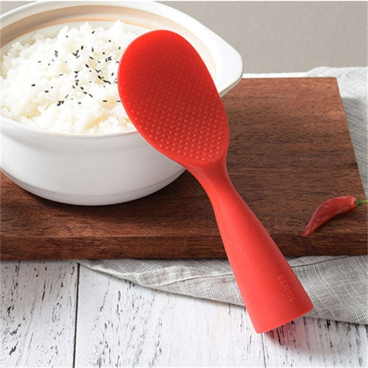 Food Grade Silicone High Temperature Resistant Rice Spoon(Red) by bashfashion