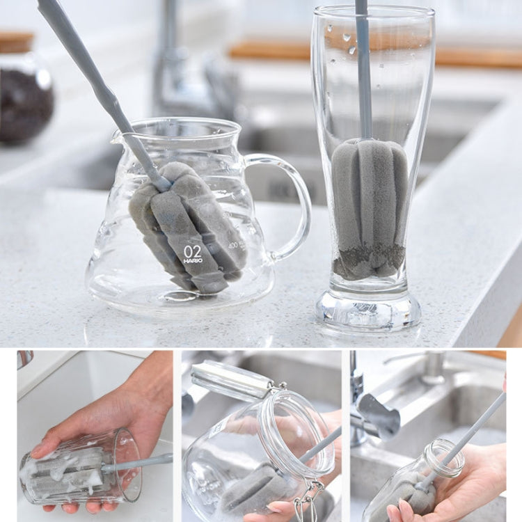 Cup Brush Insulation Cup Feeding Bottle Sponge Wiper Easy To Clean Kitchen Sponge Wiper, Size:Long by bashfashion