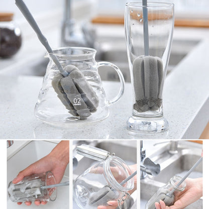 Cup Brush Insulation Cup Feeding Bottle Sponge Wiper Easy To Clean Kitchen Sponge Wiper, Size:Short by bashfashion