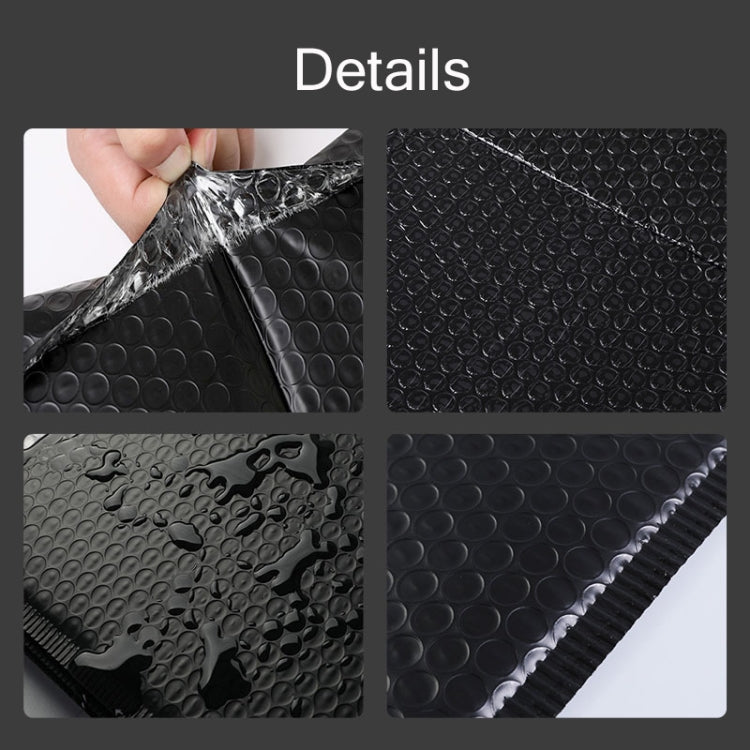 50pcs Black Co-Extrusion Film Bubble Bag Logistics Packaging Shockproof Bag Color Express Bag, Size:18x23+4cm by bashfashion