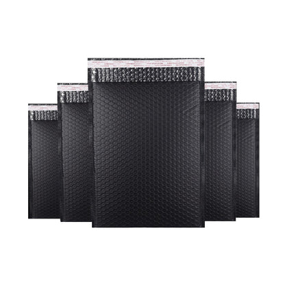 50pcs Black Co-Extrusion Film Bubble Bag Logistics Packaging Shockproof Bag Color Express Bag, Size:32x40+5cm by bashfashion
