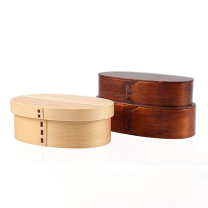 Wood Environmental Protection Tableware Portable Lunch Box Bento Box, Style:Single Layer(Paint Color) by bashfashion
