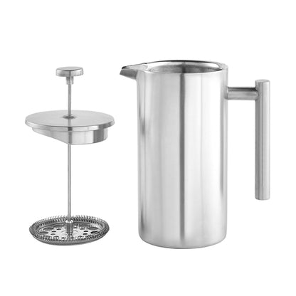 304 Stainless Steel French Pressure Coffee Pot Hand Made Tea Pot, Capacity:800ml by bashfashion