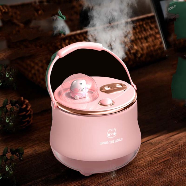 F08 Wired Water Replenishing Double Spray Humidifier LED Night Light Humidifier(Pink) by bashfashion
