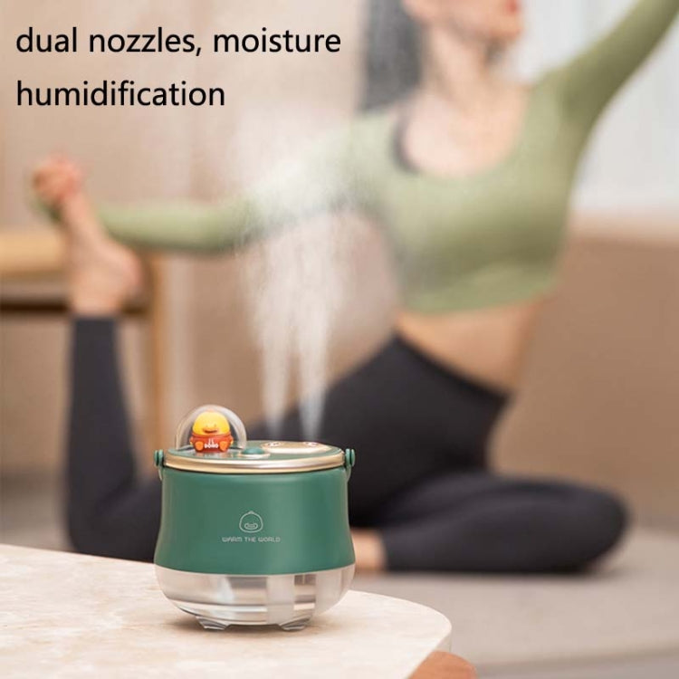 F08 Wired Water Replenishing Double Spray Humidifier LED Night Light Humidifier(Pink) by bashfashion