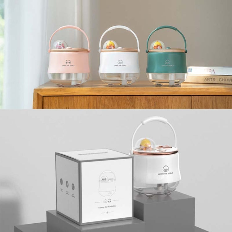 F08 Wireless Water Replenishing Double Spray Humidifier LED Night Light Humidifier(White) by bashfashion