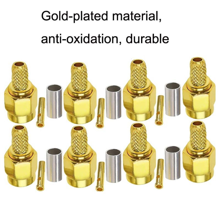 10pcs SMA Female Plug Connector Crimp For RG58 / LMR195 / RG142 / RG400 by bashfashion