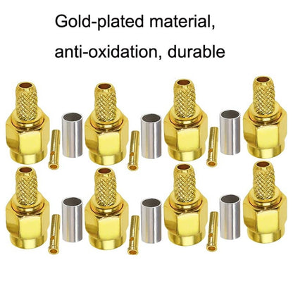 10pcs SMA Female Plug Connector Crimp For RG58 / LMR195 / RG142 / RG400 by bashfashion