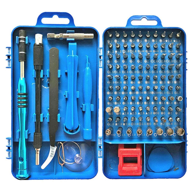 110 in 1 Watch Mobile Phone Disassembly Maintenance Tool Multi-function Chrome Vanadium Steel Screwdriver Set(Blue) by bashfashion