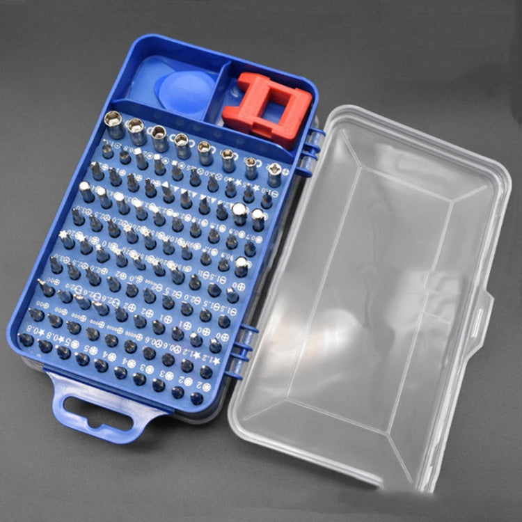 110 in 1 Watch Mobile Phone Disassembly Maintenance Tool Multi-function Chrome Vanadium Steel Screwdriver Set(Blue) by bashfashion