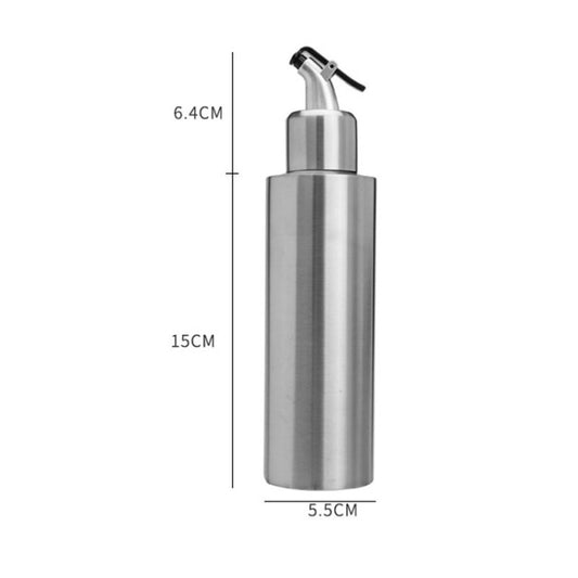 Cylindrical Seasoning Bottle Stainless Steel Oil Pot, Capacity:350 ml(B) by bashfashion