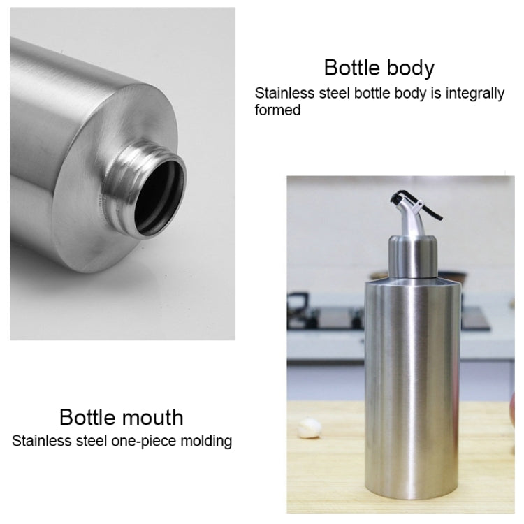 Cylindrical Seasoning Bottle Stainless Steel Oil Pot, Capacity:350 ml(B) by bashfashion