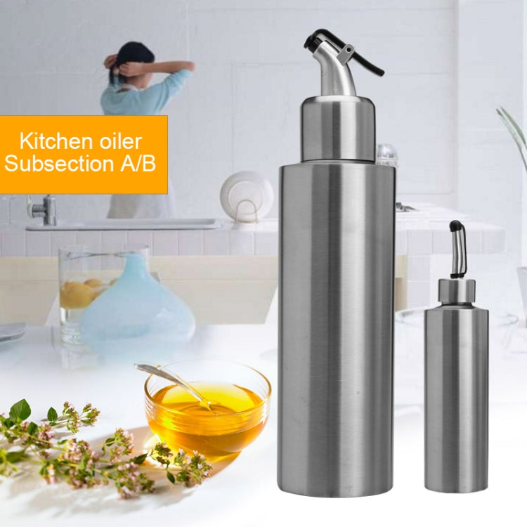 Cylindrical Seasoning Bottle Stainless Steel Oil Pot, Capacity:350 ml(B) by bashfashion