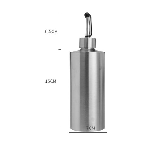 Cylindrical Seasoning Bottle Stainless Steel Oil Pot, Capacity:550 ml(A) by bashfashion