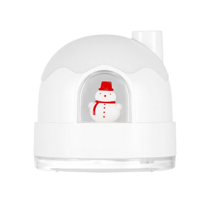 ZAY-H006 Plug-in Snowman Humidifier Night Light USB Mute Cute Desktop Air Mini Atomizer Air Humidifier(White) by bashfashion