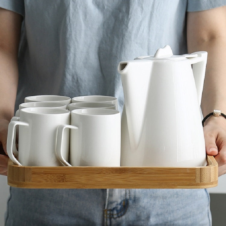 Personality Creative Ceramic Retro Tea Set, Style:White porcelain water set by bashfashion