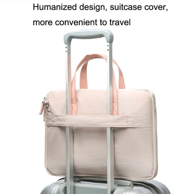 For MacBook 15.6-16.1 Inches MAHOO 10188 Ultra-Thin Hand Computer Bag Messenger Laptop Bag, Color:Khaki by bashfashion