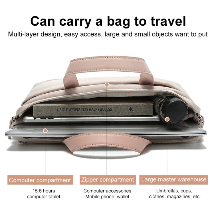 For MacBook 15.6-16.1 Inches MAHOO 10188 Ultra-Thin Hand Computer Bag Messenger Laptop Bag, Color:Gray by bashfashion