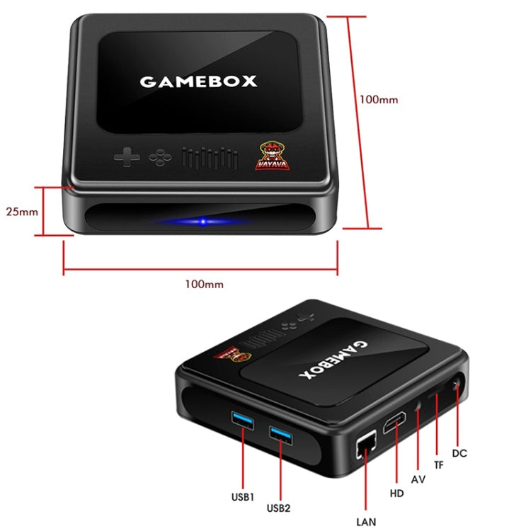 GD10 32G Built-In 10000+ Games Dual System Set-Top Box 3D Home 4K HD TV Game Console Box UK Plug(Black) by ANBERNIC