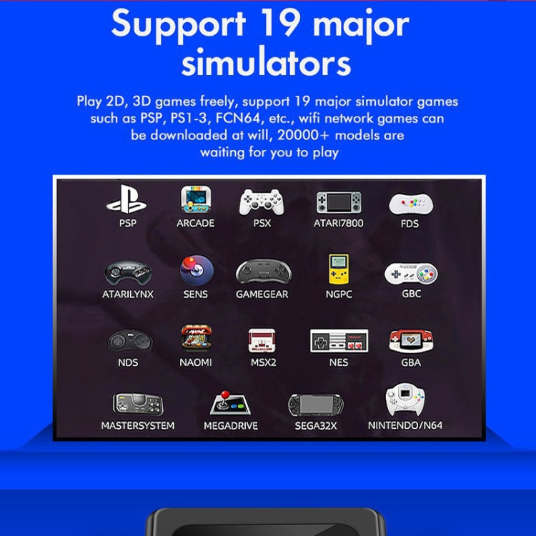 GD10 32G Built-In 10000+ Games Dual System Set-Top Box 3D Home 4K HD TV Game Console Box UK Plug(White) by ANBERNIC