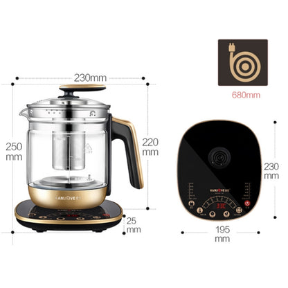 KAMJOVE HT-590 Fully Automatic Water-proof Bird's Nest Stew Cup Glass Health Pot Multi-function Tea Maker CN Plug by KAMJOVE