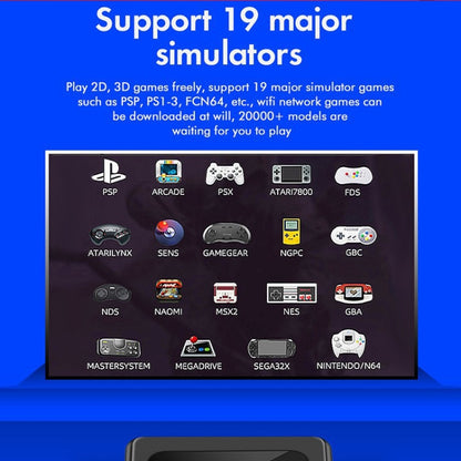 GD10 64G Built-In 30000+ Games Dual System Set-Top Box 3D Home 4K HD TV Game Console Box UK Plug(Black) by ANBERNIC