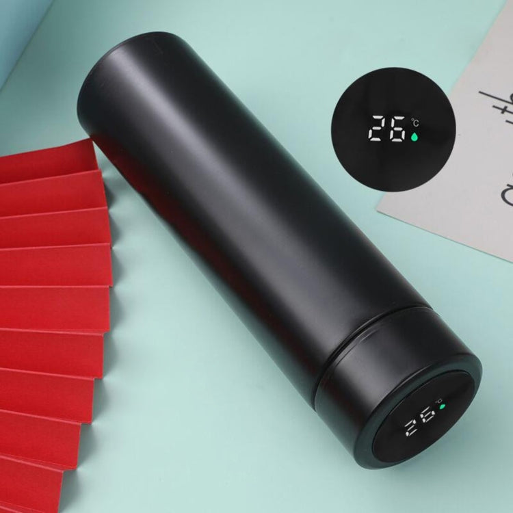 Smart Temperature Display 304 Stainless Steel Vacuum Flask Creative Business Cup For Male And Female Students, Style:High-quality(Black) by bashfashion