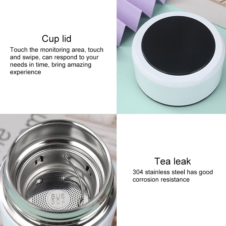 Smart Temperature Display 304 Stainless Steel Vacuum Flask Creative Business Cup For Male And Female Students, Style:High-quality(White) by bashfashion