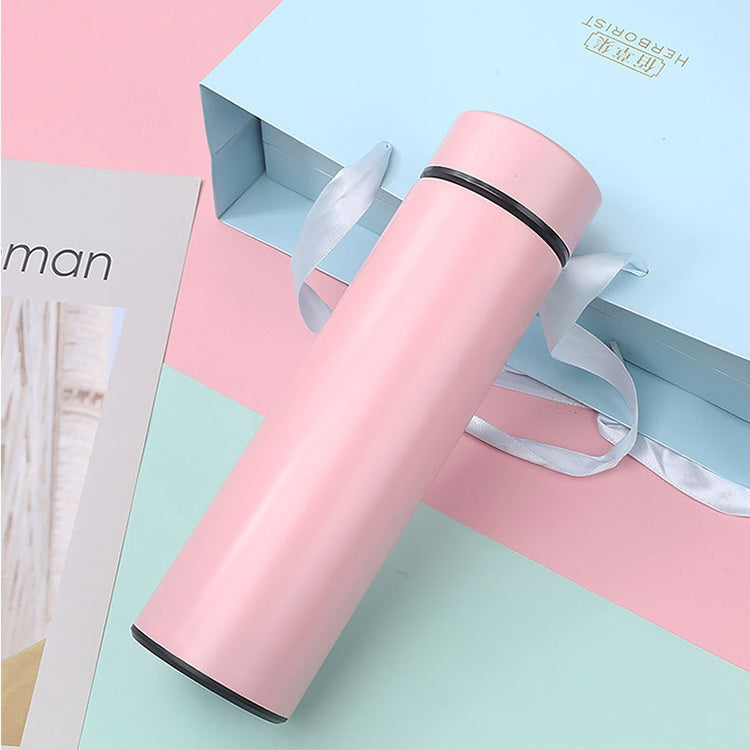 Smart Temperature Display 304 Stainless Steel Vacuum Flask Creative Business Cup For Male And Female Students, Style:High-quality(Pink) by bashfashion