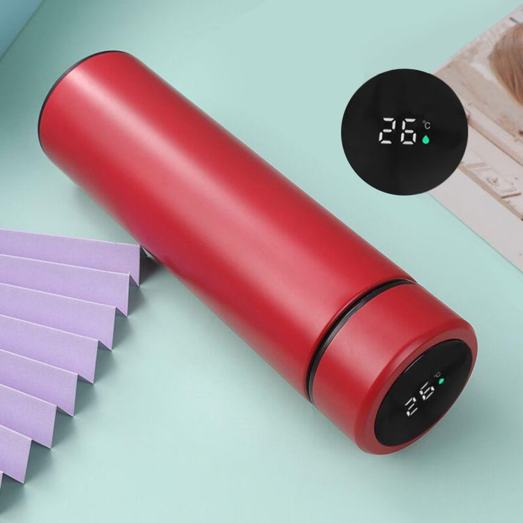 Smart Temperature Display 304 Stainless Steel Vacuum Flask Creative Business Cup For Male And Female Students, Style:High-quality(Red) by bashfashion